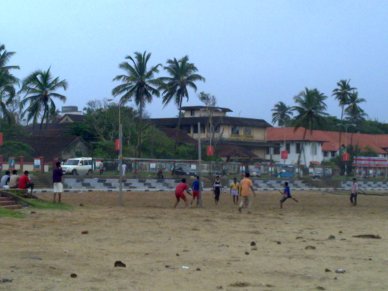 Football, Kozhikode Beach, Kerala, India