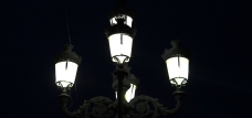 Street Lamp at night, Bilbao, Spain